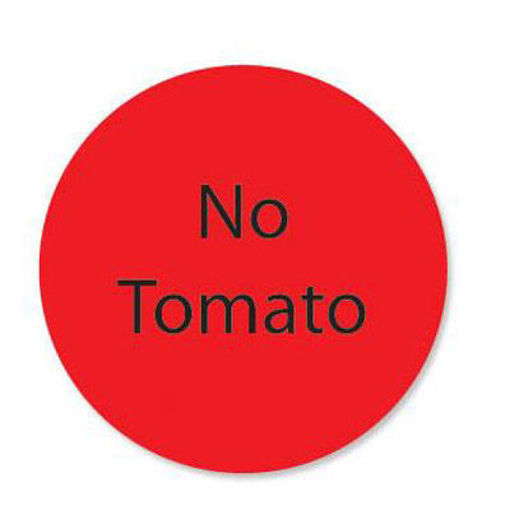 Picture of LABEL CIRCLE RED NO TOMATO 1"