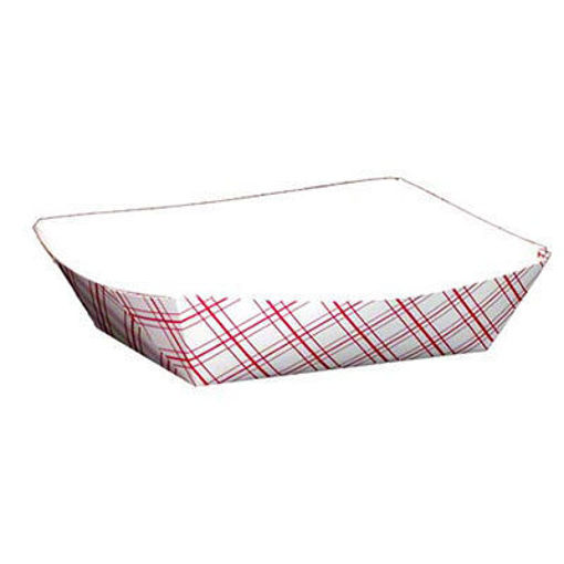 Picture of TRAY FOOD #50 RED PLAID 1/2 LB