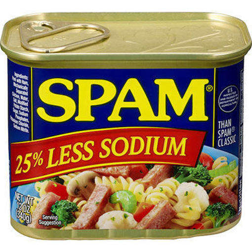 Picture of SPAM 25% LESS SODIUM 12 OZ