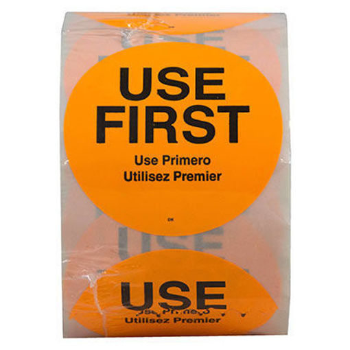Picture of LABEL 2" USE FIRST ORANGE CIRCLES