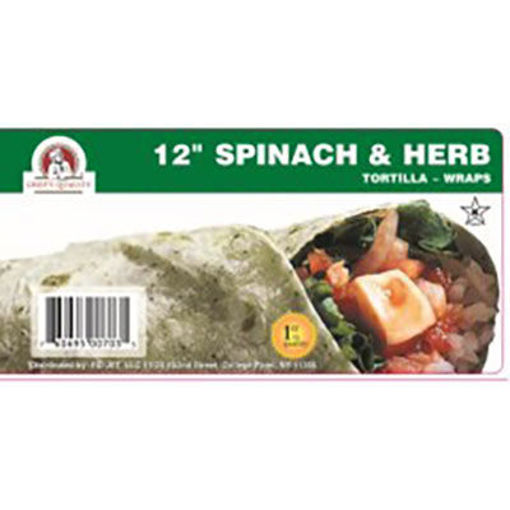 Picture of TORTILLA WRAP GARDEN SPINACH 12 INCH