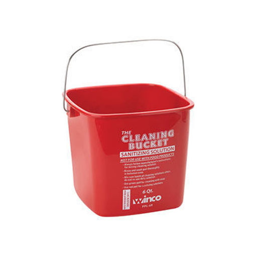 Picture of CLEANING BUCKET 6QT RED SANITIZING