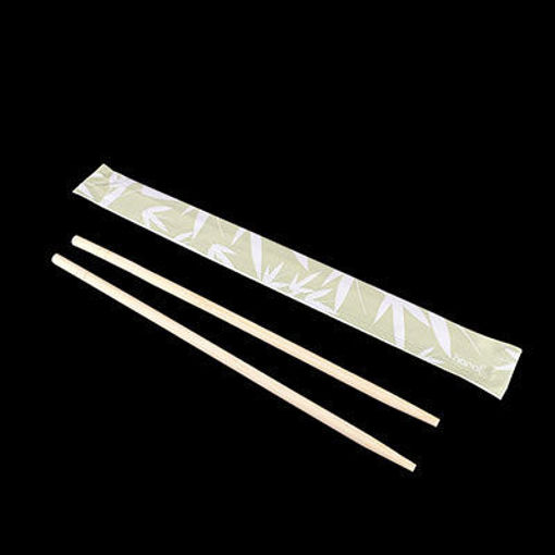 Picture of CHOPSTICK BAMBOO 9" WRAPPED W/ WHT ENVEL