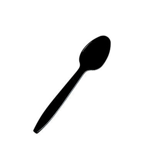 Picture of SPOON 10" PLASTIC BLACK CATERING