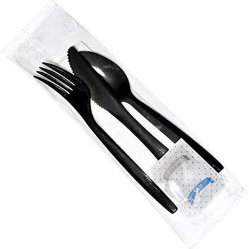 Picture of KIT CUTLERY F,K,S,S&P,NAP BLK PP XTRA H