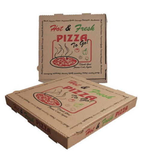 Picture of BOX PIZZA 10" KRAFT STOCK PRINTED
