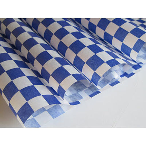 Picture of WRAP 12X12 CHECKERED BLUE GR
