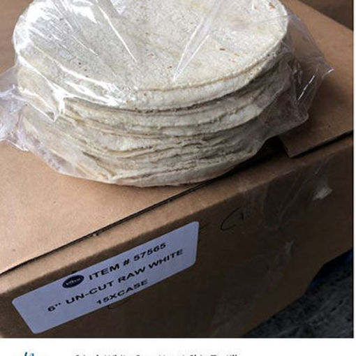 Picture of TORTILLA 6" RAW WHITE THIN FOR CHIPS