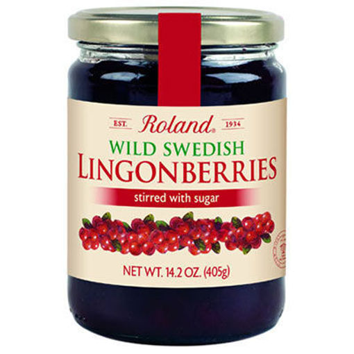 Picture of LINGONBERRIES WILD SWEDISH GLASS JAR14.2