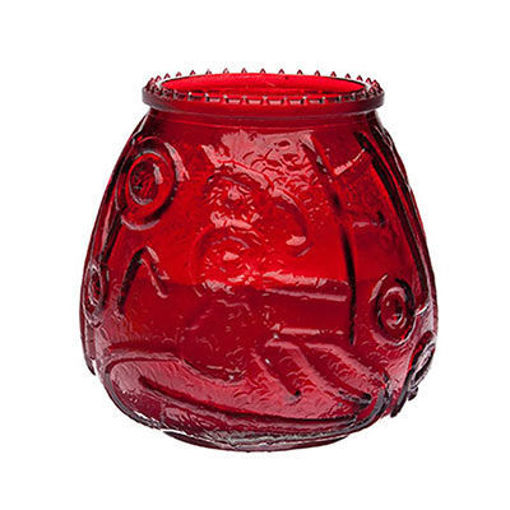 Picture of CANDLE VENETIAN GLASS RED 45HR