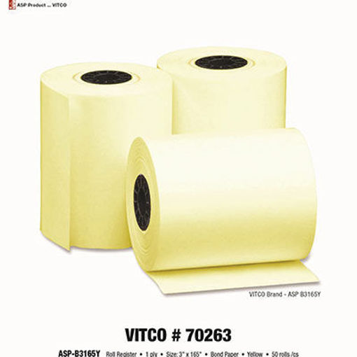Picture of ROLL REGISTER 3"X 165' YELLOW 1-PLY