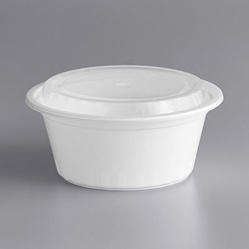 Picture of CONTAINER 16 OZ WHT RND COMBO