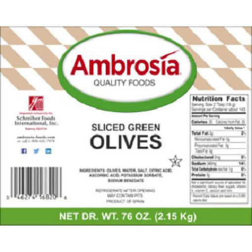 Picture of OLIVES GREEN SLICED 1 GAL