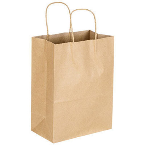 Picture of BAG KRAFT 8X4.5X10.25 W/HANDLE