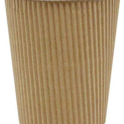 Picture of CUP PAPER HOT RIPPLED 12 OZ KRAFT