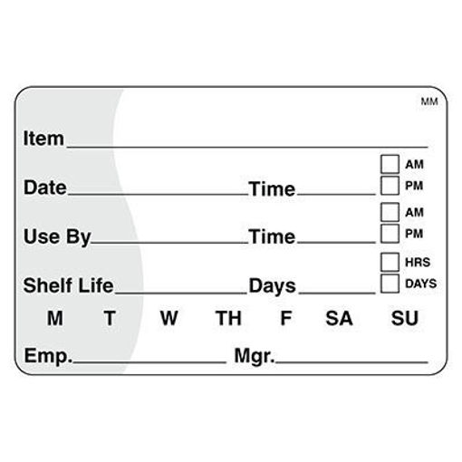 Picture of LABEL 2X3 SHELF LIFE