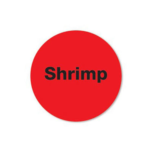 Picture of LABEL CIRCLE RED SHRIMP 1"