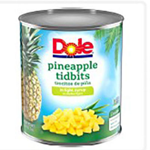 Picture of S/O PINEAPPLE TIDBITS IN LIGHT SYRUP